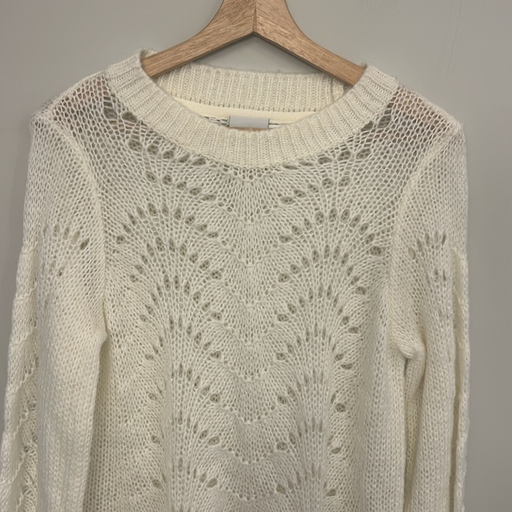 Noisy May (Anthropologie) Cream Knit Sweater size Medium